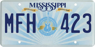 MS license plate MFH423