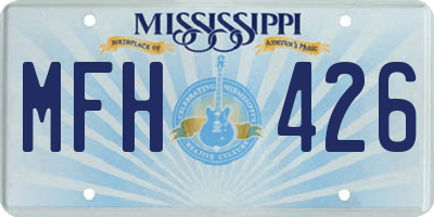 MS license plate MFH426