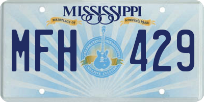 MS license plate MFH429