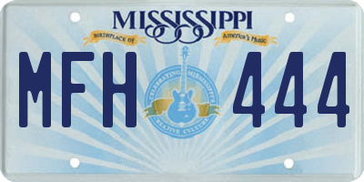 MS license plate MFH444