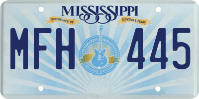 MS license plate MFH445