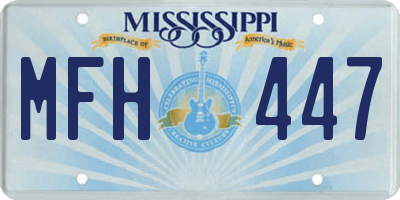 MS license plate MFH447