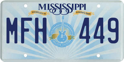 MS license plate MFH449