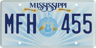 MS license plate MFH455