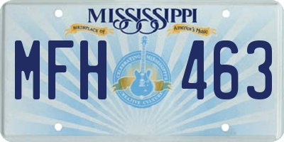 MS license plate MFH463