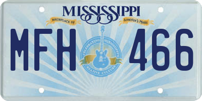MS license plate MFH466