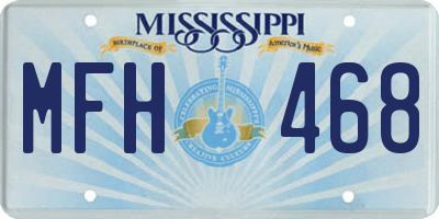 MS license plate MFH468