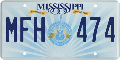 MS license plate MFH474
