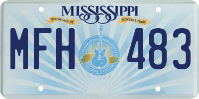 MS license plate MFH483