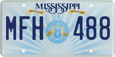 MS license plate MFH488