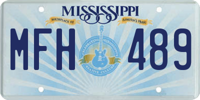 MS license plate MFH489