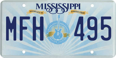MS license plate MFH495