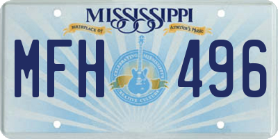 MS license plate MFH496