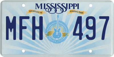 MS license plate MFH497