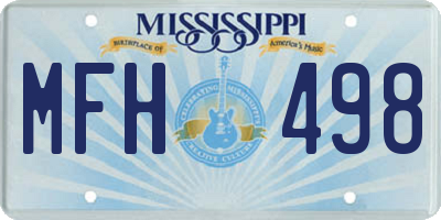 MS license plate MFH498