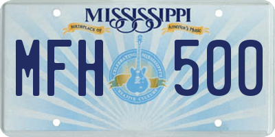MS license plate MFH500