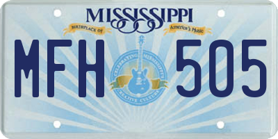 MS license plate MFH505