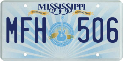 MS license plate MFH506