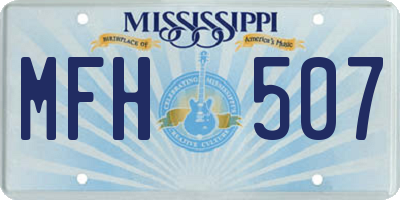 MS license plate MFH507