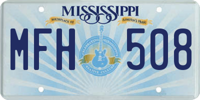 MS license plate MFH508