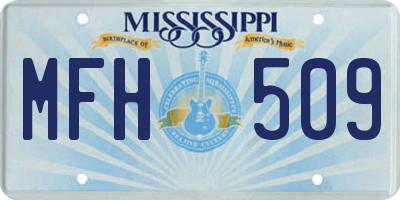 MS license plate MFH509