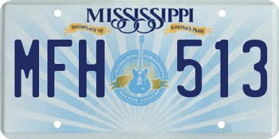 MS license plate MFH513