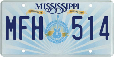 MS license plate MFH514