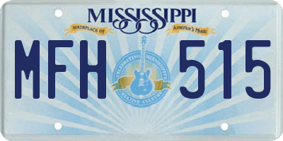 MS license plate MFH515