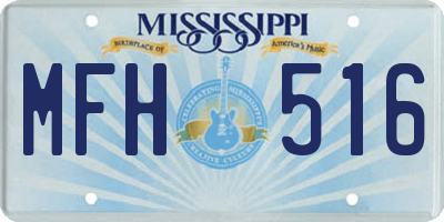 MS license plate MFH516
