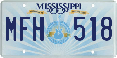 MS license plate MFH518
