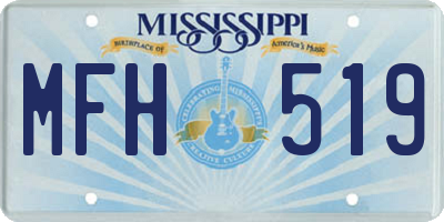 MS license plate MFH519
