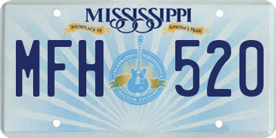 MS license plate MFH520
