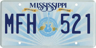 MS license plate MFH521