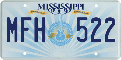 MS license plate MFH522
