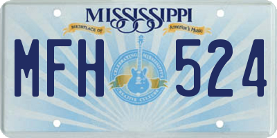 MS license plate MFH524