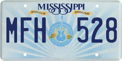 MS license plate MFH528