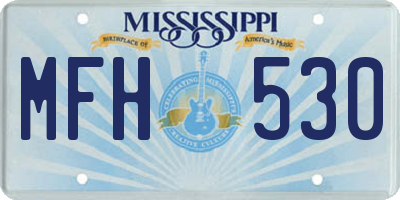 MS license plate MFH530