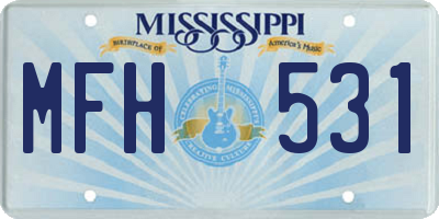 MS license plate MFH531