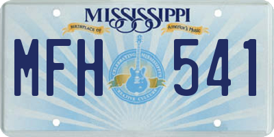 MS license plate MFH541