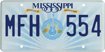 MS license plate MFH554