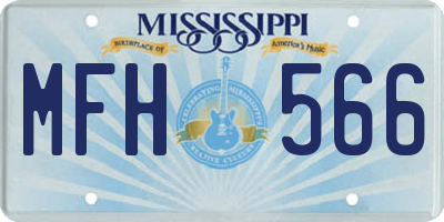 MS license plate MFH566