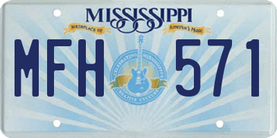 MS license plate MFH571