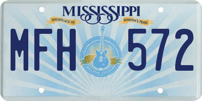 MS license plate MFH572