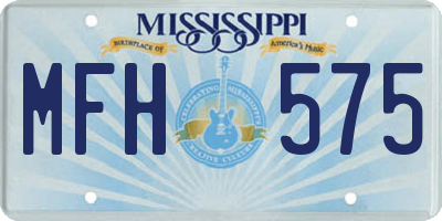 MS license plate MFH575