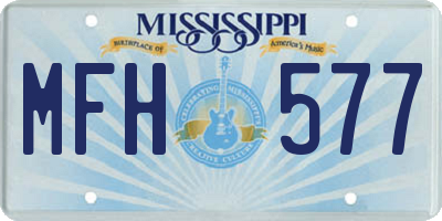 MS license plate MFH577