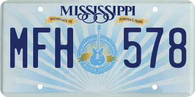 MS license plate MFH578