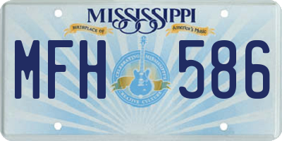 MS license plate MFH586