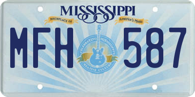 MS license plate MFH587