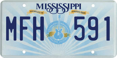 MS license plate MFH591