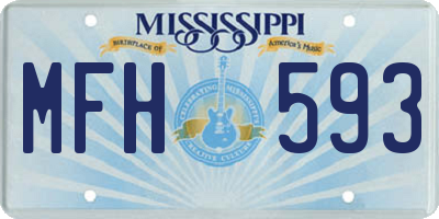 MS license plate MFH593